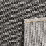 Loom 4300 Gray/Grijs Laagpolig Duurzaam Geweven Vloerkleed Effen Binnen/Buiten Tapijt vanuit een andere hoek