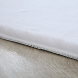 Close-up Witte super zachte hoogpolig pluche vloerkleed 