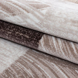 Modern-Bruin-laagpolig-vloerkleed-voor-woonkamer-betaalbaar