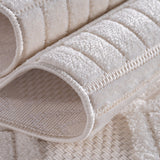 Doha Simply Crème - Japandi Modern Design Vloerkleed in een modern interieur