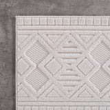Doha Simply Crème - Japandi Modern Design Vloerkleed vanuit een andere hoek