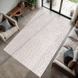 Doha Simply Crème - Japandi Modern Design Vloerkleed detailfoto van de structuur