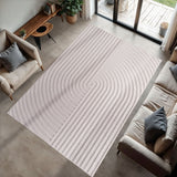 Doha Simply Crème - Japandi Modern Design Vloerkleed in een modern interieur